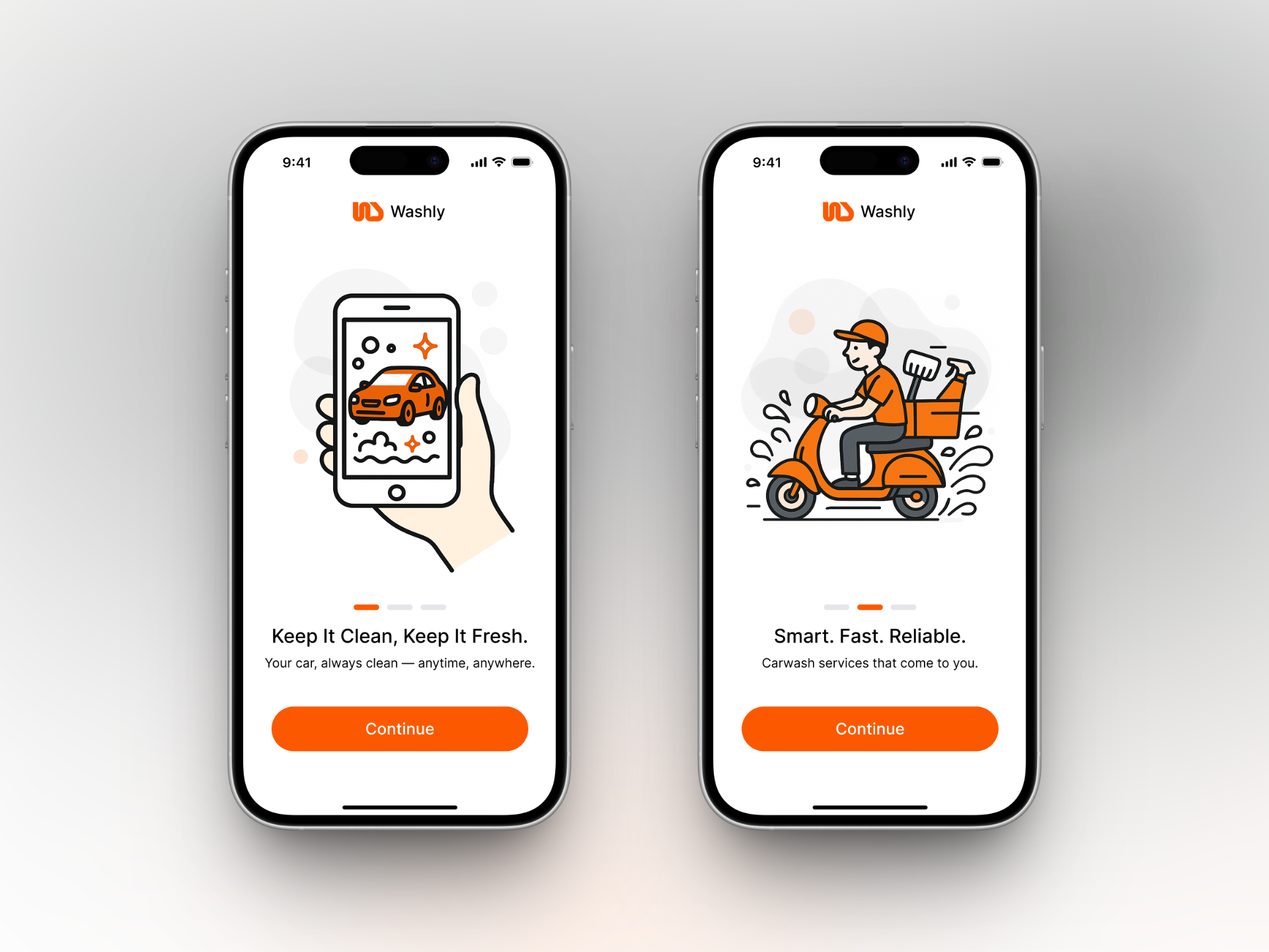 Washly – On-Demand Car Wash App carwash figma graphic design mobile mobile design ui ui design uiux ux ux design