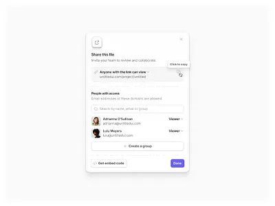 Share modal — Untitled UI invite modal product design share ui design user interface