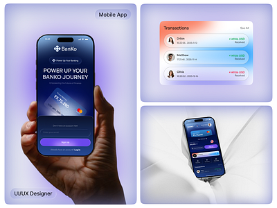 Finance Mobile Banking App app interface bank bank transfer banking app finance app finance mobile banking finance mobile banking app financial planning mobile app mobile banking mobile screen money management money saved money transfer smart banking ui ux design