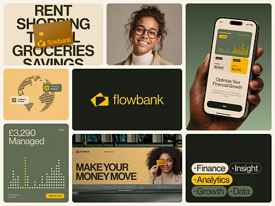 Flowbank Fintech Branding brand brand guidelines brand identity brand sign branding design graphic design halo halo lab identity logo logo design logotype marketing packaging visual identity