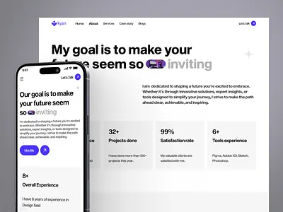 About Page Design for Designer Portfolio Website 🎨 about page about page design about us page about us page design app design branding clean design designer portfolio designer portfolio website designer website illustration minimal ui ui ux design ui ux designer ux ux design web design website design