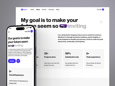 About Page Design for Designer Portfolio Website 🎨 about page about page design about us page about us page design app design branding clean design designer portfolio designer portfolio website designer website illustration minimal ui ui ux design ui ux designer ux ux design web design website design