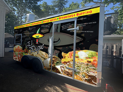 Trailer Wrap Design Made For a Mexican Food Trailer in USA carwrapdesign decals food truck wrap livery trailer wrap truck wrap van wrap vehicle wrap design vinyl wrap wrap design