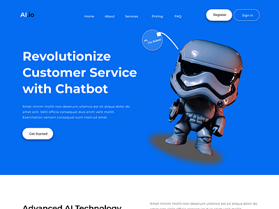 AI Landing Page UI frontenddeveloper graphic design ux web design