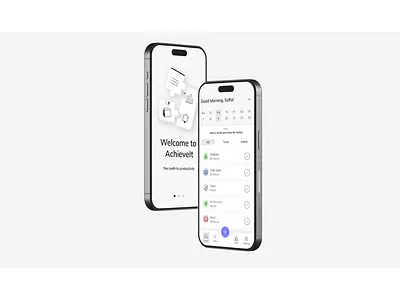AchieveIt - Productivity App design figma interface typography ui uiux ux ux design web