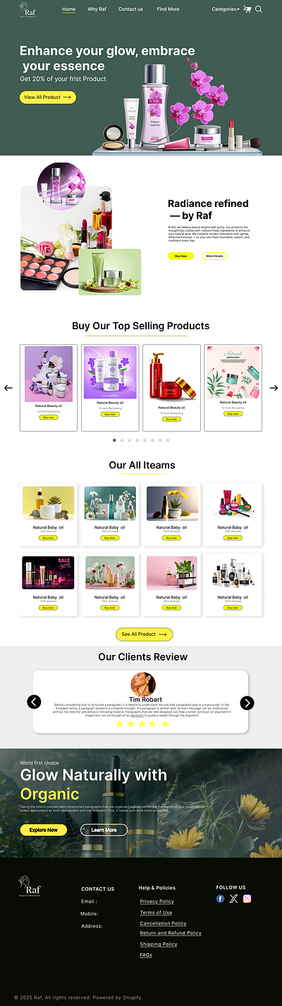 BeautiCare landing page deshboard design design graphic design ui ux