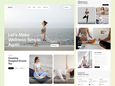 Wellness Coach Website Design coach website fitness coach health coach healthcare landing page ui ui design uiux design user interface ux design website design yoga coach