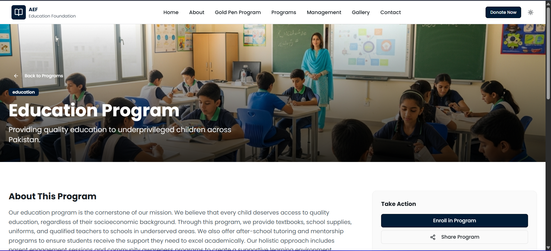 Anabia Education Foundation Web Design + UI animated ui arabic pattern charity website dark mode ui educational design foundation website framer motion gold accent design islamic design islamic geometry modern web design ngo website non profit website pakistan design react website responsive design social impact tailwind css uiux design web design