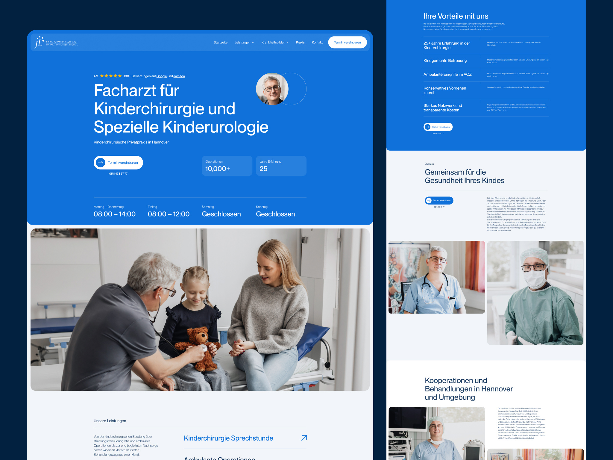 Medicine landing page arzt branding doctor figma hospital medical medicine personal personal website physician site ui ux web web design website