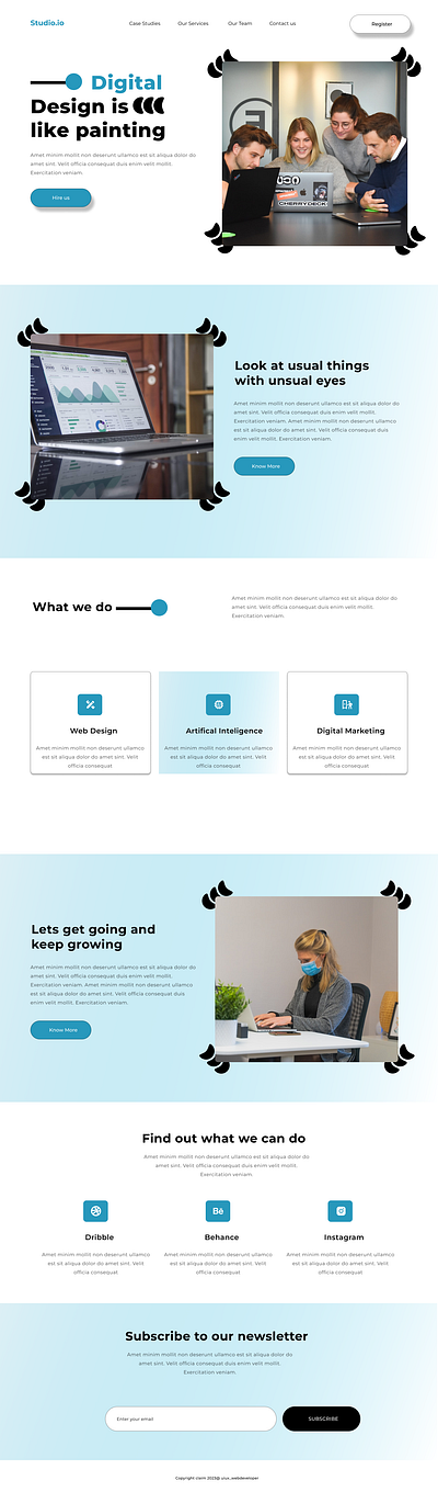 Digital Landing page UI frontenddeveloper graphic design ux web design