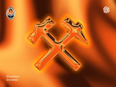 Shakhtar Flame donetsk fc fire flame football club glossy hammer hammers miners neumorphism reflection shakhtar soccer logo