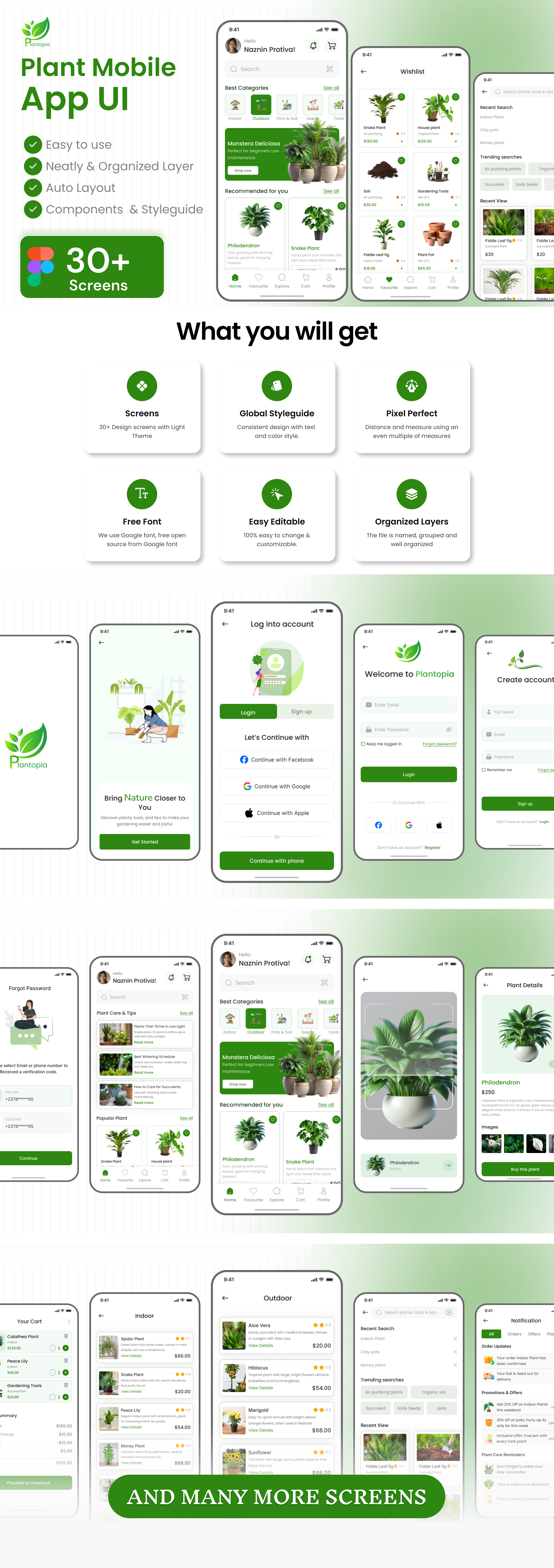 Plant App UI Design plant plant app plant app ui plant care plant shop uiux