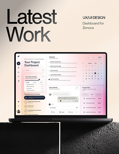 Client Portal — Zenova b2b client portal dashboard product design saas ui ux web app