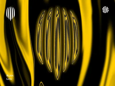 Sharp Soccer Logo chromatic fluid background glass effect glowing lion lviv paws premier league rukh scars sport upl