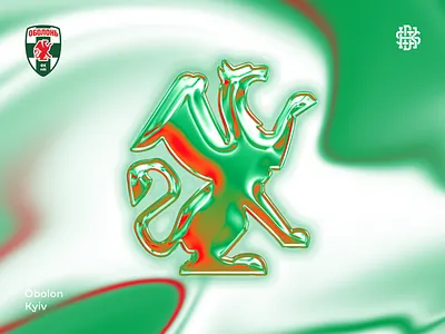 Griffin Refelction Logo beast chrome creature football griffin griffon holo iridescent mystical myth mythology neon sport