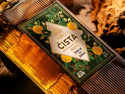 Miko - Čista Rakija bottle branding brandy design elegant gin graphic design label packaging rum typography vintage whiskey