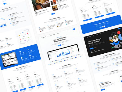 Landing Pages - Lookscout Design System clean design landing page layout ui user interface ux webpage website