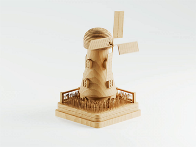 Making Lemonade 3d 3d animation blender blender3d illustration isometric isometric illustration toy windmill wood