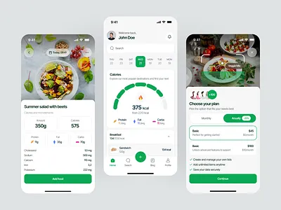 Nutrio | Mobile App app calories design food health mobile ui ux