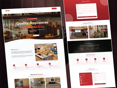 Quality Kitchen Appliances E-commerce Design clean ui cleaning service website design hero design home service landing page minimal design modern website pixso design trend ui website website animation website design