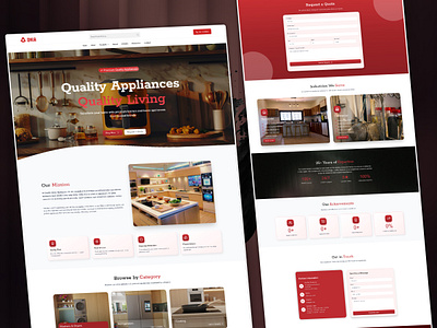 Quality Kitchen Appliances E-commerce Design clean ui cleaning service website design hero design home service landing page minimal design modern website pixso design trend ui website website animation website design