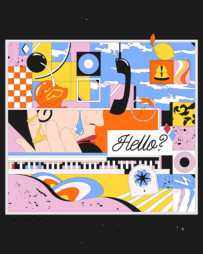 Hello? color art color palette colorful comission design digital art digital artist graphic art graphic design grid illustration illustration art illustrator symbols vector vector art vectorart vectors