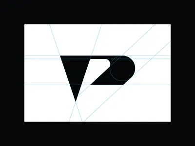 P grid icon letter logo monogram p sharp symbol