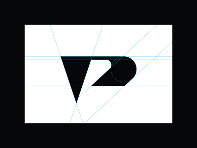 P grid icon letter logo monogram p sharp symbol