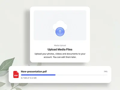 Upload your files and media design product design saas design software ui ui design ui designer upload upload files upload media ux ux design web app web design webapp