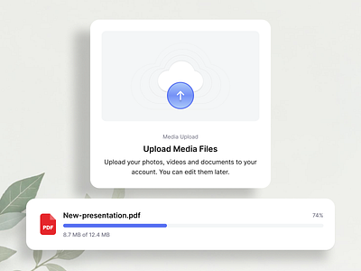 Upload your files and media design product design saas design software ui ui design ui designer upload upload files upload media ux ux design web app web design webapp