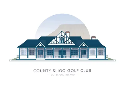 Ciunty Sligo Golf Clubhouse branding building clubhouse county sligo design dublin golf golfing house illustration ireland logo sligo sport