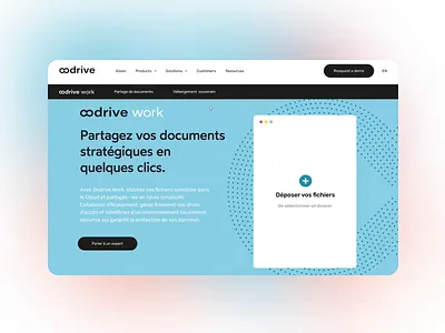 Oodrive Work - sub page animation branding illustration saas ui ux web design