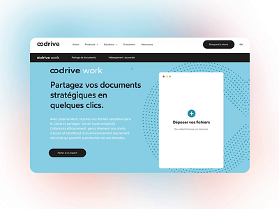 Oodrive Work - sub page animation branding illustration saas ui ux web design