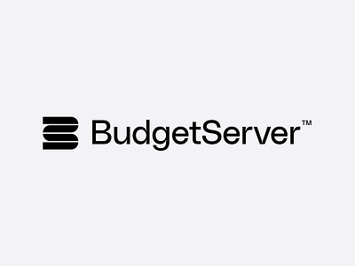 Budget Server Logo Design blocks bold brand design brand identity brand system branding clean icon initials logo logo design logotype mark minimal modern server symbol visual identity vps wordmark