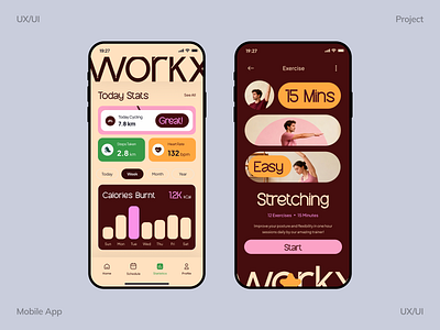 Workout App Gym Training App gym app gym ui ux ui ui design ux workout workout app yoga app