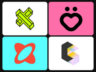 A collection of modern and innovative logos app logo best logos brand identity branding company logo cs logo heart logo identity lettermark logo logofolio logos minimal modern logo saas logo tech logo visual branding x logo