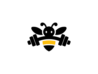 Bee Barbell Logo, Bee Logo, Bell Bee Hexagon Logo ai logo ai startups bee bee barbell bee barbell logo bee logo corporate creative logo fintech logo fitness growth logo health and fitness hexagon logo logodesigner mark minimalist logo saas logo sports logo startup symbol