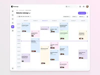 Project Schedule Dashboard calendar interface clean design dashboard design interface modern ui product design project management saas platform schedule planner task management ui uiux design ux web app workflow tool