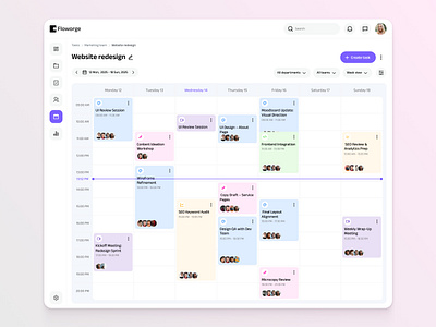 Project Schedule Dashboard calendar interface clean design dashboard design interface modern ui product design project management saas platform schedule planner task management ui uiux design ux web app workflow tool
