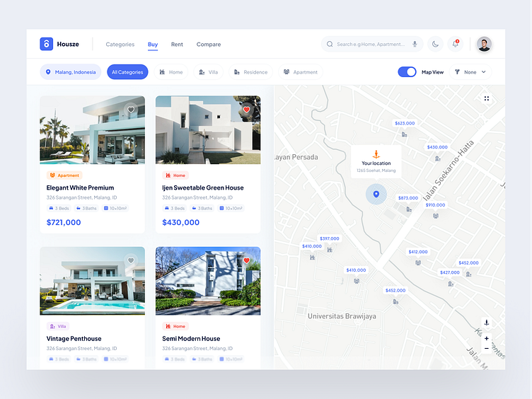 Houze Real Estate Dashboard by Anggun Dipa for Dipa Inhouse on Dribbble