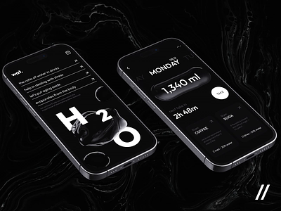 Water Balance Mobile IOS App android animation app articles balance dashboard design healthy ios mobile mobile app mobile ui motion reminder startup tool track ui ux water