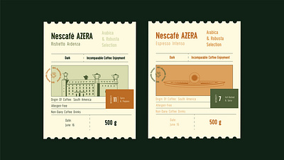 Nescafé AZERA — Dual Label System Concept brand experience city inspired design coffee coffee culture coffee design coffee labels coffee mood coffee ritual coffee visuals concept development creative direction design and culture illustration label design product branding urban identity visual communication visual storytelling visual strategy yellow hyphen