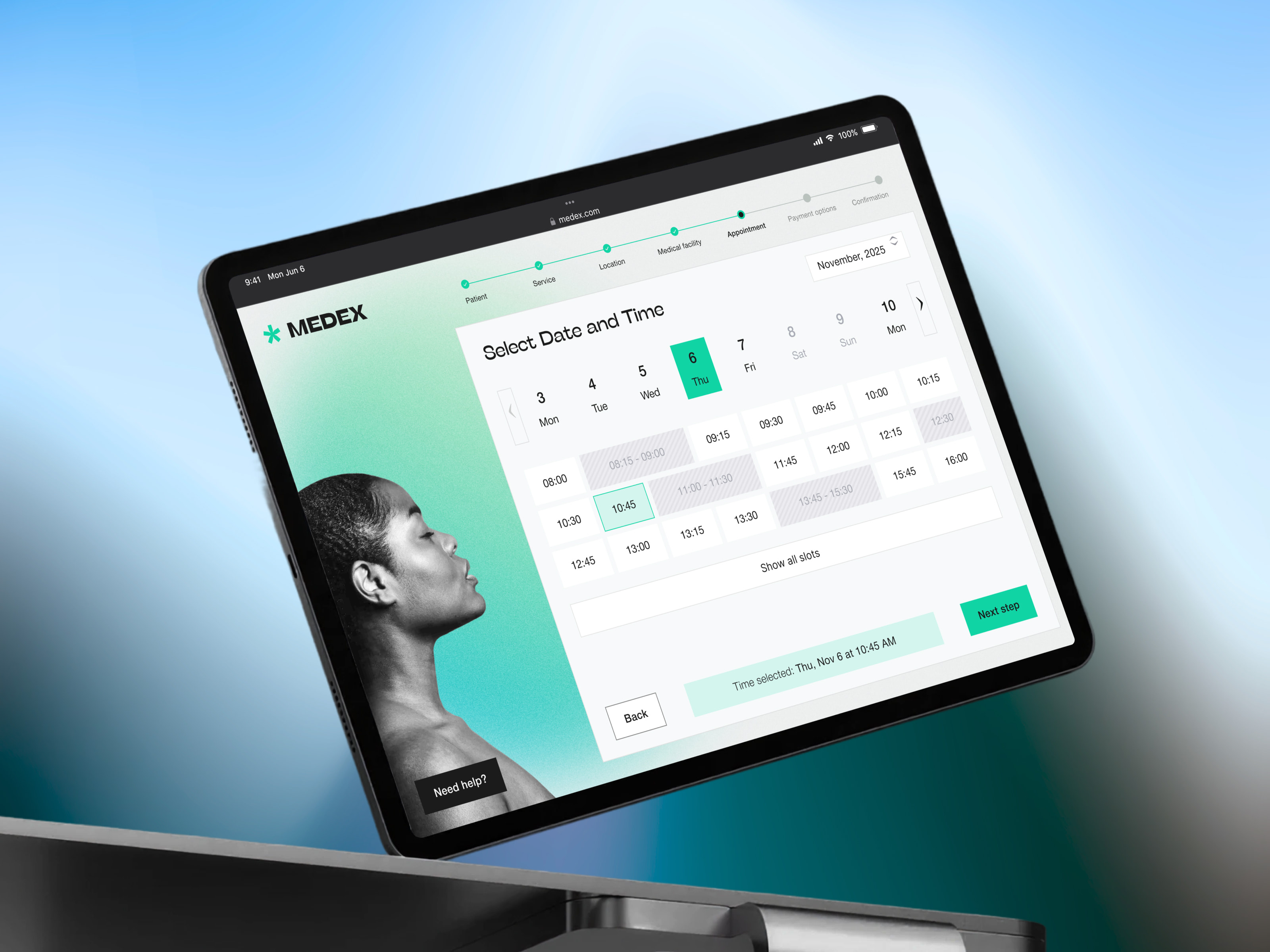 Medex - Booking Appointment Concept appointment booking design healthcare medical platform ui ux website