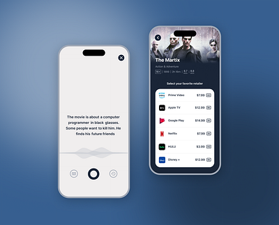 AI voice search app for movies ai animation app figma ios movie ui uxui