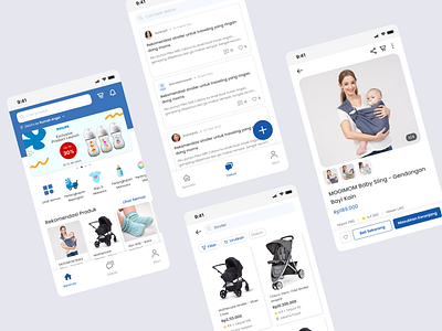 E- Commerce for Baby Product baby baby shop baby shop app design e commerce parenting discussion ui ui ux ux