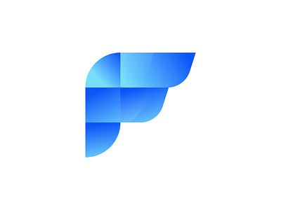 F Gradient Abstract 3d logo 3d abstract f geometric logo gradient icon letter letterf lettering modern logo monogram saas symbol tech logo typography vector web3