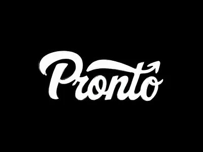 Pronto Wordmark arrow curves direction dynamic growth letter logo letter p lettering logotype monogram motion smooth wordmark