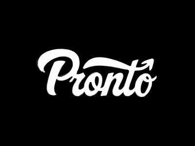 Pronto Wordmark arrow curves direction dynamic growth letter logo letter p lettering logotype monogram motion smooth wordmark
