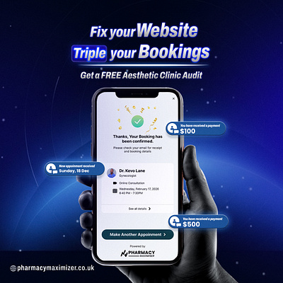 Medical App Promotion Poster Design app app promotion branding creative design graphic design logo mobile app modern design pharmacy app pharmacy ui social media banner