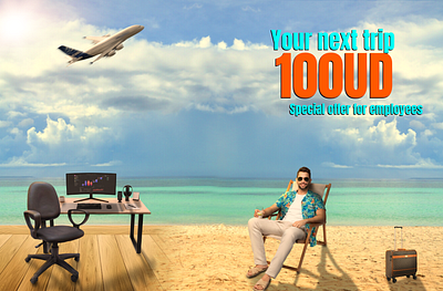 An ad for a flight. What do you think? branding graphic design